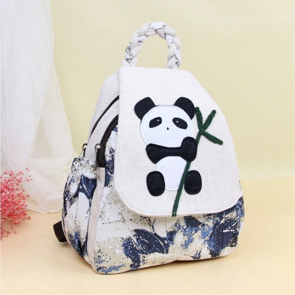 Canvas Panda Backpack